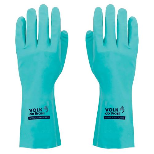 Luva de Proteção Química Verde sem Forro Volk 106501003