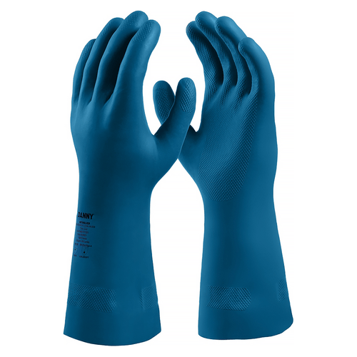 Luva Nitrílica Nitrisilver Azul Danny DA36400AZ