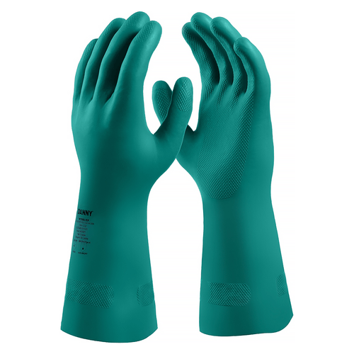 Luva Nitrílica Nitrisilver Verde Danny DA36400VD