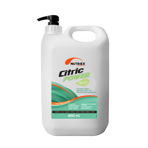 Sabonete líquido desengraxante Citric Power Eco 4L sem fragância Nutriex 9246430