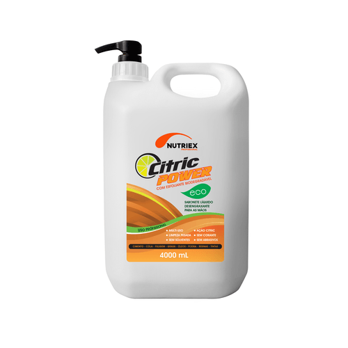 Sabonete líquido desengraxante com esfoliante Citric Power 4L Nutriex 63636