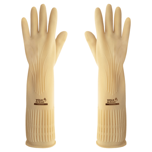 Luva Ranhurada de Látex Natural Volk 105008904
