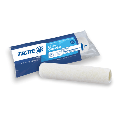 Rolo de lã de carneiro com cabo 23cm Tigre 61378230