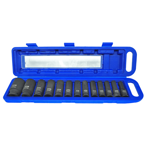 Jogo de Soquete de Impacto Sextavado Encaixe 1/2" 13 Peças PDR PRO-1032K
