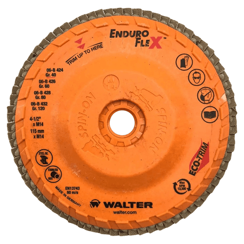 Disco de Desbaste Enduro-Flex Grão 40 4.1/2" M14 Walter 06B424