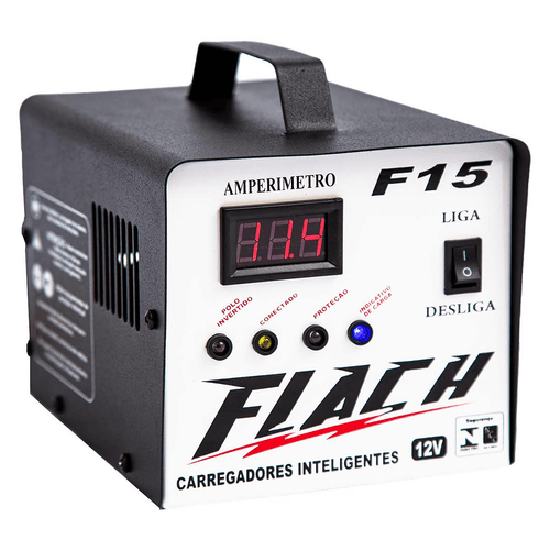 Carregador Inteligente de Baterias 15A 12V Flach F15