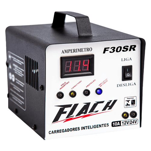 Carregador Inteligente de Baterias 10A 12/24V Flach F30 SR