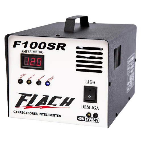 Carregador Inteligente de Baterias 40A 12/24V Flach F100-12/24 SR