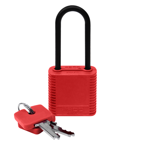 Cadeado ABS de Bloqueio 34mm 02 Chaves Vermelho Pado 51022716