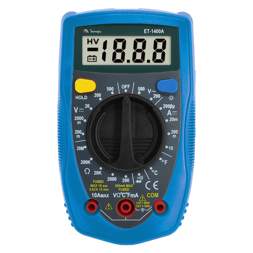 Multímetro Digital AC/DC CAT II 300V Minipa ET-1400A