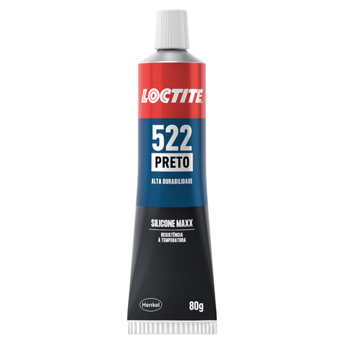Silicone Vedante Oxímico de Alta Temperatura Loctite 522 Maxx Preto 80g