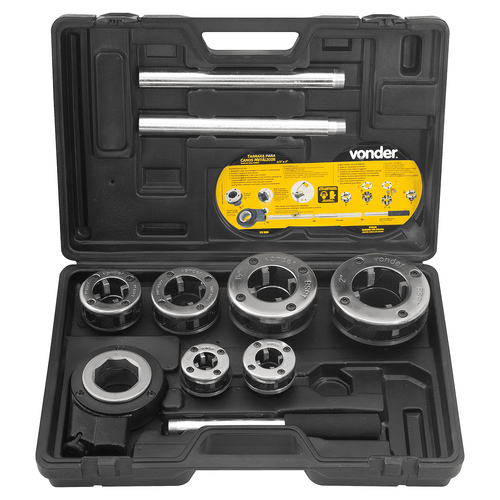 Jogo de Tarraxa Manual 1/2" a 2" BSPT 10 Peças Vonder 3559012200