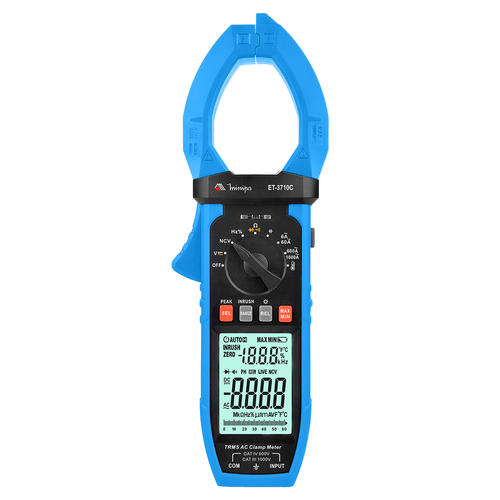 Alicate Amperímetro Digital True RMS Minipa ET-3710C